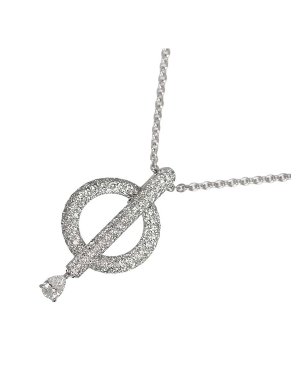 Chanel Diamond Necklace 40 18K White Gold